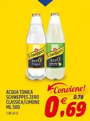 Schweppes - Acqua Tonica  Zero Classica/limone