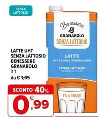 Granarolo - Latte UHT Senza Lattosio Benessere