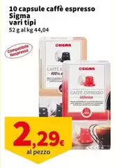 Nespresso - 10 Capsule Caffè Espresso