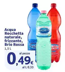 Rocchetta - Acqua Naturale, Frizzante, Brio Rossa