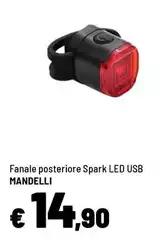 Mandelli - Fanale Posteriore Spark Led Usb Mandelli - Fanale Posteriore Spark Led Usb