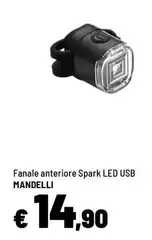 Mandelli - Fanale Anteriore Spark Led Usb Mandelli - Fanale Anteriore Spark Led Usb