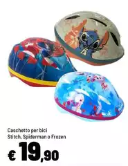 Caschetto Per Bici Stitch/Spiderman O Frozen Caschetto Per Bici Stitch/Spiderman O Frozen