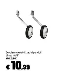 Wheeline - Coppia Ruote Stabilizzatrici Per Cicli Bimbo 14''/16'' Wheeline - Coppia Ruote Stabilizzatrici Per Cicli Bimbo 14''/16''