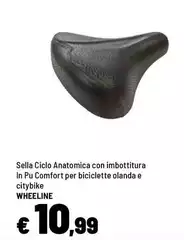 Wheeline - Sella Ciclo Anatomica Con Imbottitura In Pu Comfort Per Biciclette Olanda E Citybike Wheeline - Sella Ciclo Anatomica Con Imbottitura In Pu Comfort Per Biciclette Olanda E Citybike