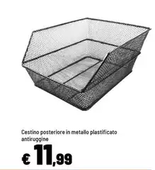 Cestino Posteriore In Metallo Plastificato Antiruggine Cestino Posteriore In Metallo Plastificato Antiruggine
