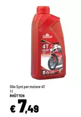 Rhütten - Olio Synt Per Motore 4t