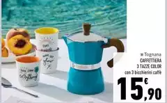 Cam - Caffettiera 3 Tazze Color