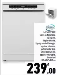 Daya - Lavastoviglie Libera Installazione 13 Coperti
