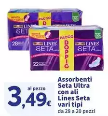 Lines - Assorbenti Seta Ultra Con Ali Seta