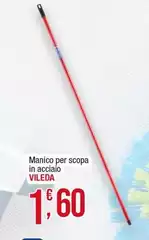 Vileda - Manico Per Scopa In Acciaio