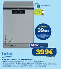 Beko - Lavastoviglie BDFN26440XC 