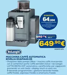De Longhi - Macchina Caffè Automatica Rivelia EXAM440.55