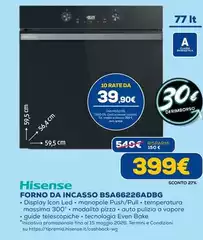 Hisense - Forno Da Incasso BSA66226ADBG