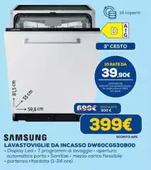 Samsung - Lavastoviglie Da Incasso DW60CG530B00