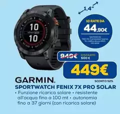 Garmin - Sportwatch Fenix 7X Pro Solar