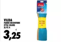 Vileda - Panno Microfibre Style Colors Xl Pz 4