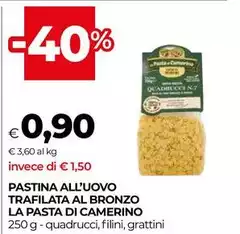 La pasta di camerino - Pastina All'Uovo Trafilata Al Bronzo