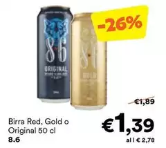 Gold - Birra Red,  O Original