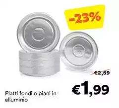 Piatti Fondi O Piani In Alluminio