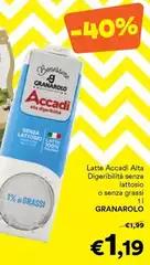 Granarolo - Latte Accadi Alta Digeribilità Senza Lattosio O Senza Grassi