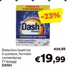 Dash - Detersivo Lavatrice In Polvere, Formato Convenienza 71 Lavaggi