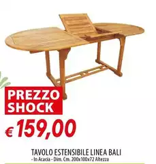 Linea - Tavolo Estensible Bali Linea - Tavolo Estensible Bali