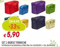Set 2 Borse Termiche Set 2 Borse Termiche