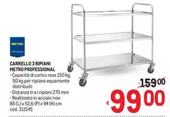 Max - Carrello 3 Ripiani