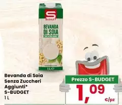 S budget - Bevanda Di Soia Senza Zuccheri Aggiunti*