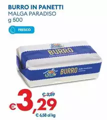 Malga Paradiso - Burro In Panetti