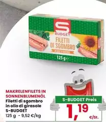 S budget - Filetti Di Sgombro In Olio Di Girasole S budget - Filetti Di Sgombro In Olio Di Girasole