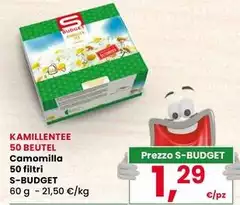S budget - Camomilla 50 Filtri