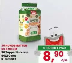 S budget - 30 Tappetini Cane 60x90 Cm