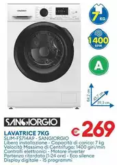 San Giorgio - Lavatrice 7Kg Slim-FS714A9