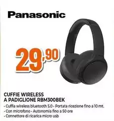 Panasonic - Cuffie Wireless A Padiglione RBM300BEK