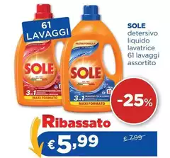 Sole - Detersivo Liquido Lavatrice