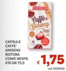 Ristora - Capsule Caffe' Ginseng  Comp.