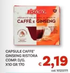 Ristora - Capsule Caffe' Ginseng