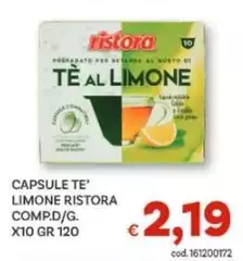 Ristora - Capsule Te' Limone  Comp.D/G.