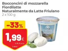 Bocconcini Di Mozzarella Fiordilatte Naturalmente Da Latte