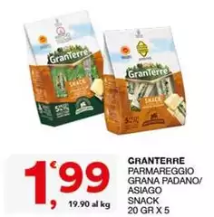 Granterre - Parmareggio Grana Padano/ Asiago Snack