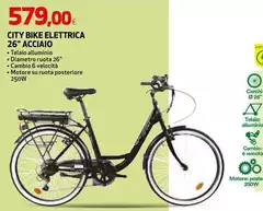 City Bike Elettrica 26" Acciaio