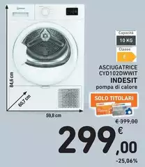 Indesit - Asciugatrice CXD102DWWIT