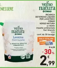 Conad - Verso Natura Detersivo Liquido Per Lavatrice