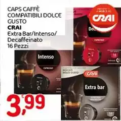 Crai - Caps Caffè Compatibili Dolce Gusto Extra Bar/Intenso/Decaffeinato