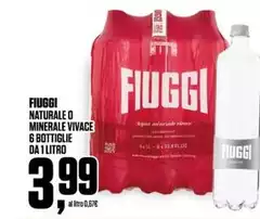 Fiuggi - Naturale O Minerale Vivace 6 Bottiglie Da 1 Litro