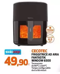 Cecotec - Friggitrice Ad Aria Fantastik Window 6500