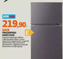 Daya - Frigorifero Dsdp 210xe