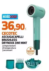 Cecotec - Asciugacapelli Brushless Drynova 3in 1 Mint